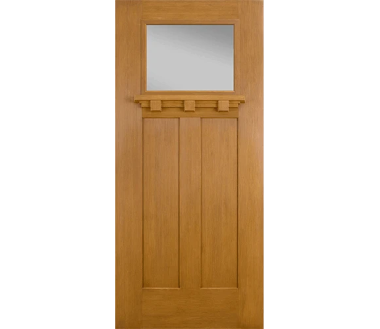 Providence Craftsman Light Fiberglass Entry Door